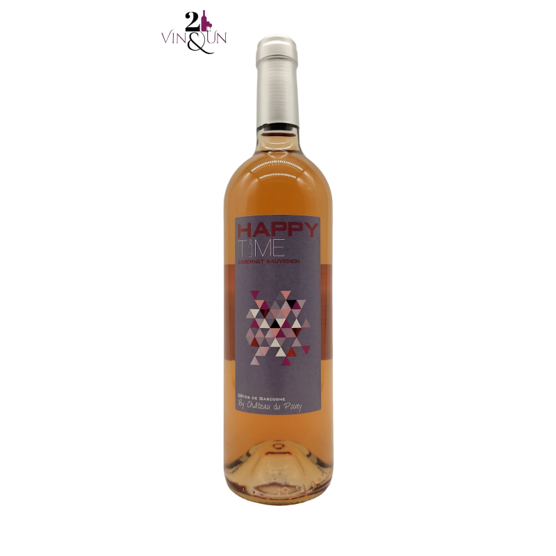 Vin Rosé - 2021 - Côtes de Gascognes - Happy Time - Château du Pouey - Bouteille de 75 cl