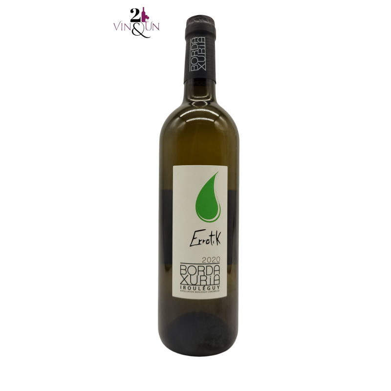 Vin Blanc Sec - Vin Bio - 2020 - Irouleguy - Errotik - Domaine Bordaxuria - Bouteille de 75 cl