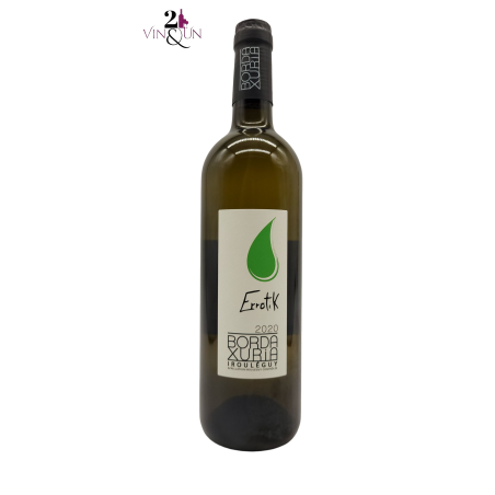 Vin Blanc Sec - Vin Bio - 2020 - Irouleguy - Errotik - Domaine Bordaxuria - Bouteille de 75 cl